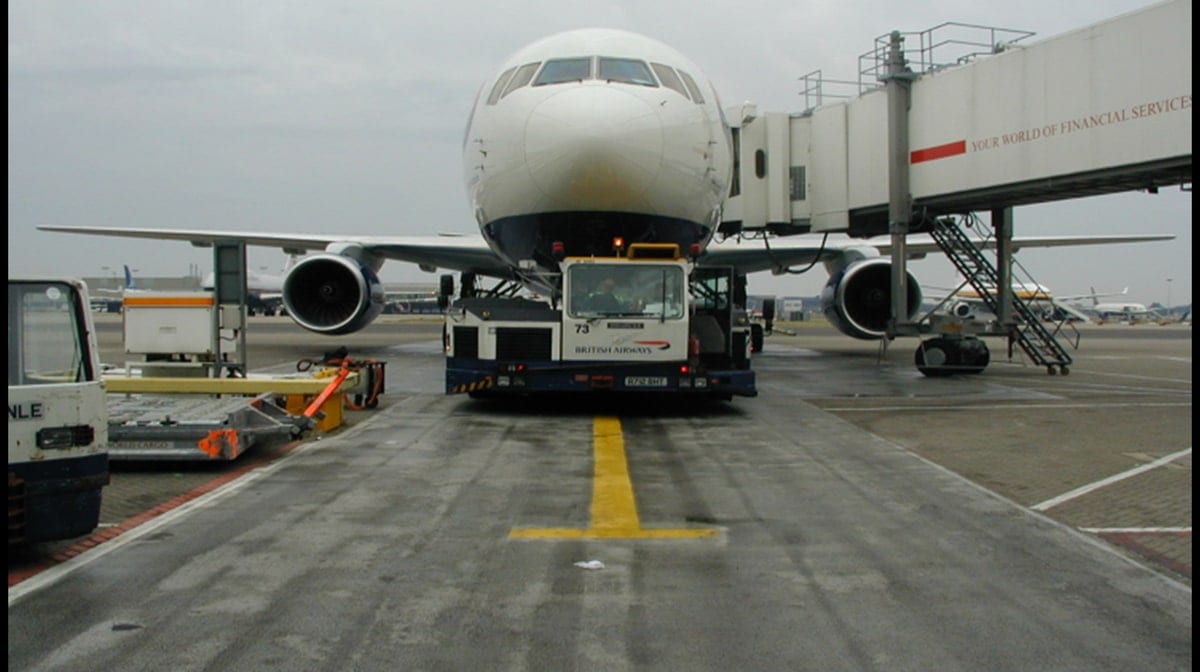 Aircraft stand resurfacing at Gatwick Airport