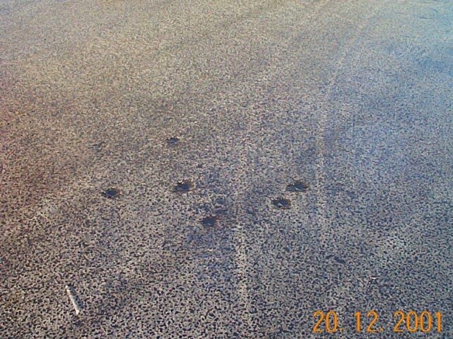The finished surface across the stand